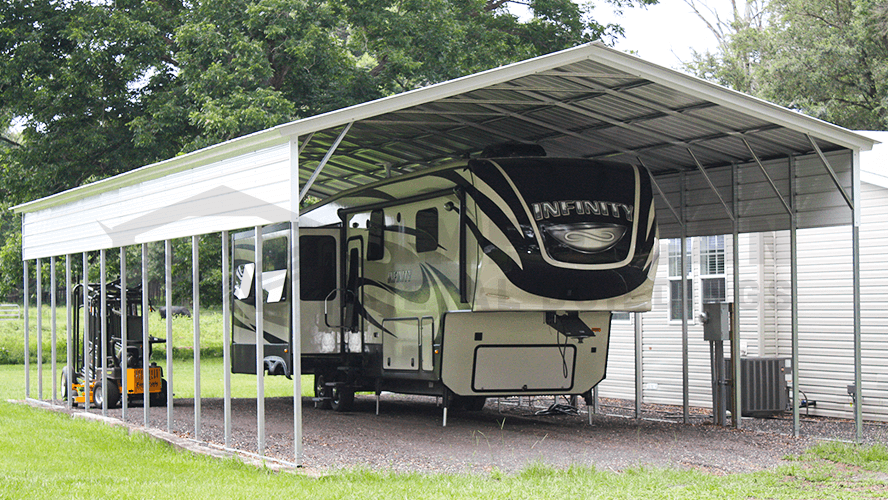 24x41 Vertical Roof RV Cover