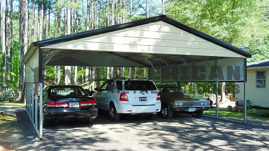 A-Frame Roof Metal Carports - Buy Boxed Eave Style Steel Carports Online
